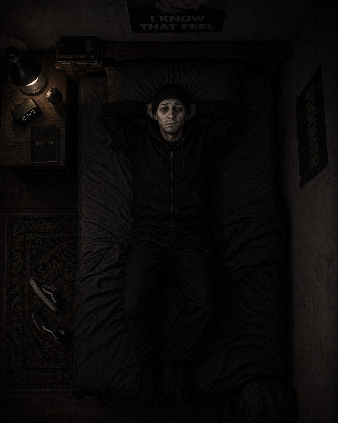 Doomer in bed